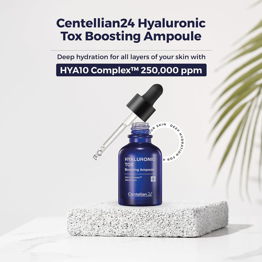 Valentines Day Gifts Centellian 24 Hyaluronic Tox Boosting Ampoule (1.01Fl Oz) Deep Hydration & Moisturization With 250,000 Ppm Hyaluronic Acid & Panthenol. Korean Skin Care By Dongkook