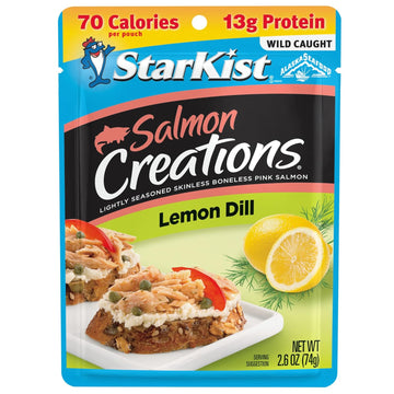 StarKist Salmon Creations Lemon Dill - 2.6 oz Pouch (Pack of 12) (Packaging May Vary)