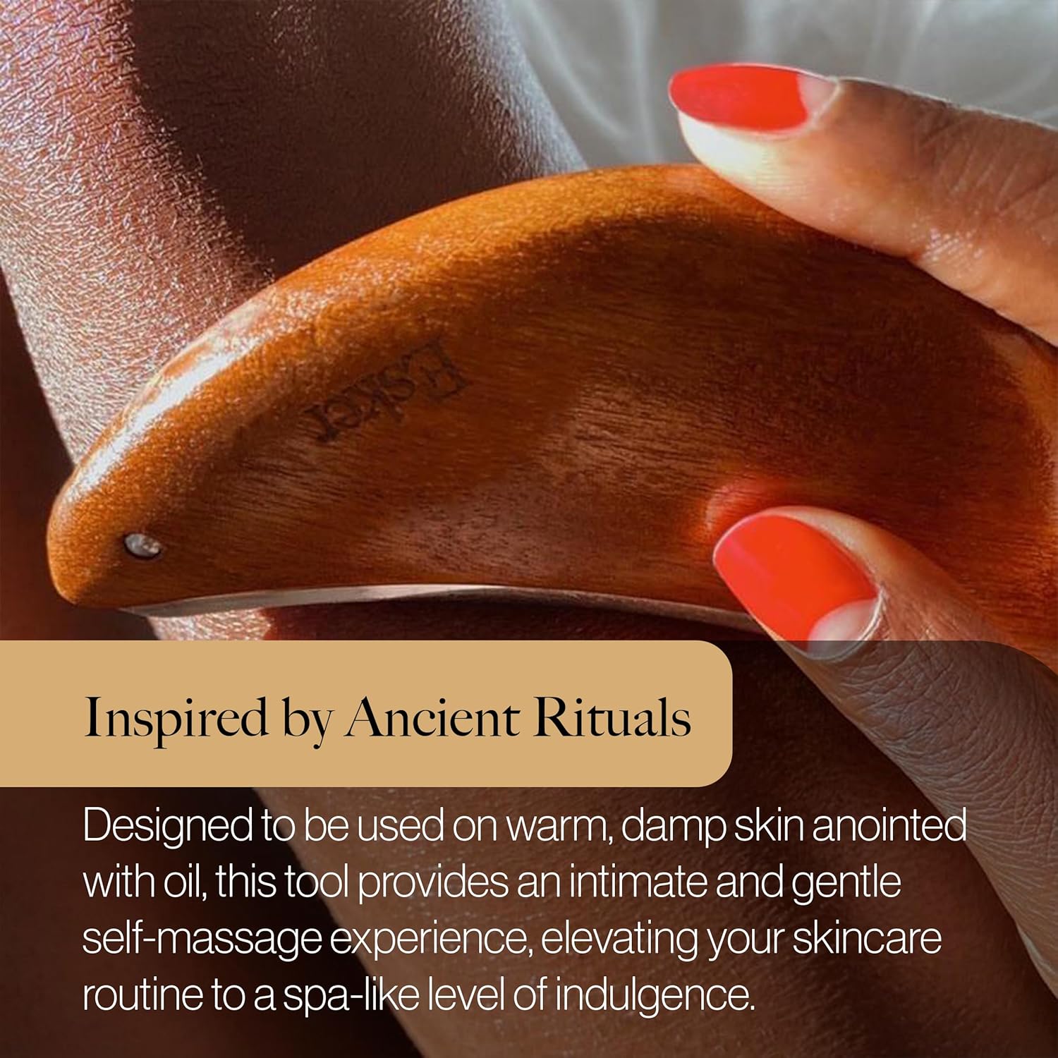 Esker Body Plane Lymphatic Drainage Massager – Premium Teak Wood & Sterling Silver Exfoliator For Smooth, Clean Skin – Removes Dead Skin, Oils & Impurities : Beauty & Personal Care
