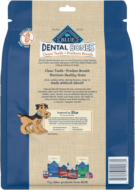 Blue Buffalo Dental Bones Small Natural Dental Chew Dog Treats, (15-25 Lbs) 36-Oz Bag