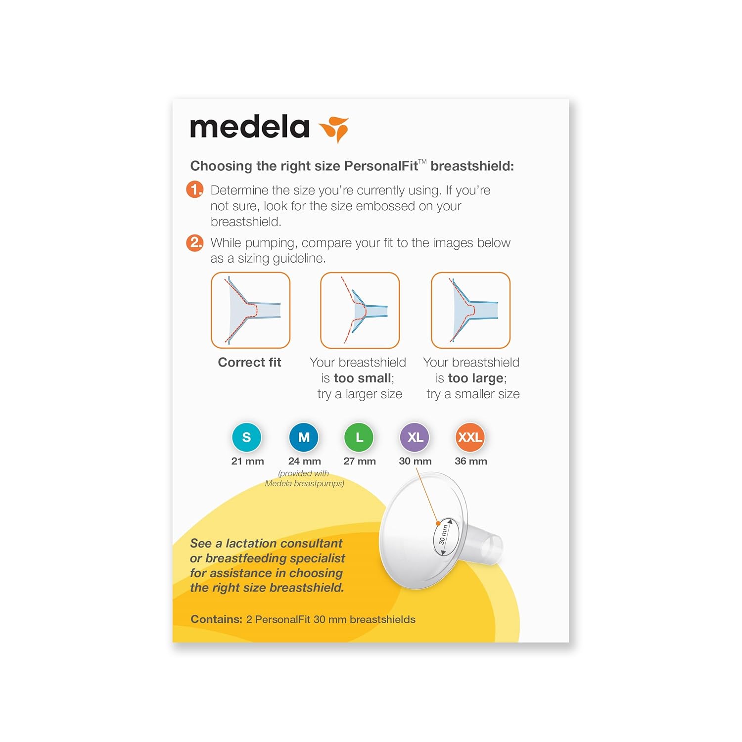 Medela Breast Pump Shields, Personalfit Breast Shields Size Extra Large, 30Mm, Breast Shields For Pumping And Easy Compatibility With Medela Breast Pumps