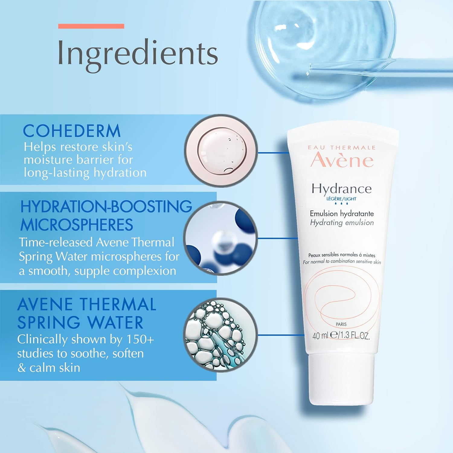 Avène Hydrance Rich Hydrating Cream, Daily Face Moisturizer, Soothes Feelings Of Skin Tightness & Discomfort Associated With Dryness, Dry Skin Moisturizer, Non-Comedogenic, 1.3 Oz : Beauty & Personal Care