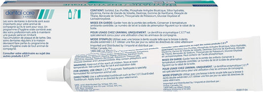 Virbac Cet Enzymatic Toothpaste| Eliminates Bad Breath By Removing Plaque & Tartar Buildup | Best Pet Dental Care Toothpaste | Poultry Flavor, 2.5 Oz Tube