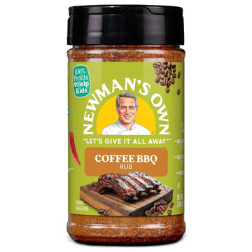 Newman'S Own Coffee Bbq Seasoning; Perfect Spices For Cooking Or Smoking Steak, Brisket, Chicken, Jerky, Pork Ribs, Salmon, And Vegatables; Gluten Free; Kosher; 7.94 Oz. Bottle