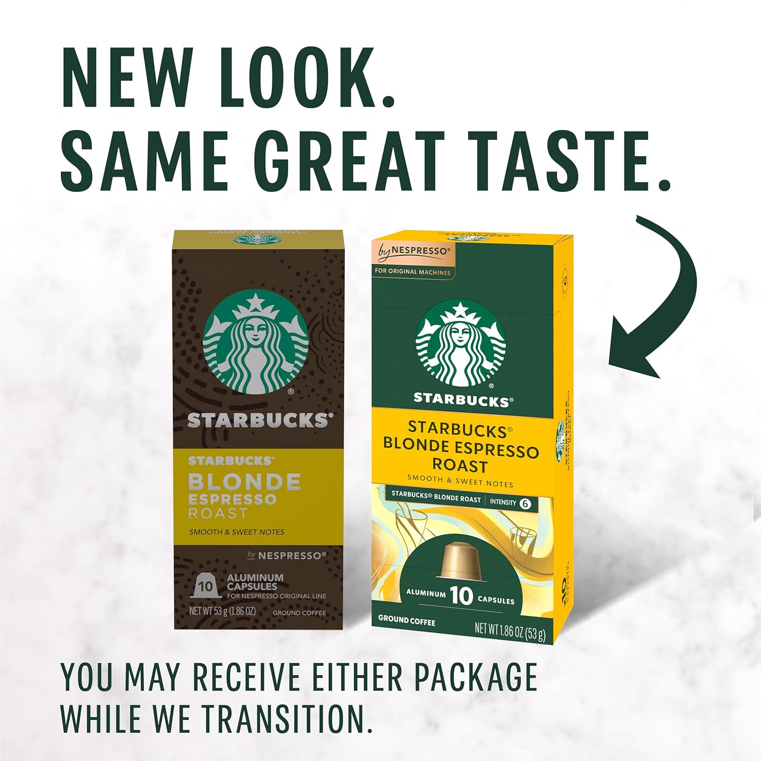 Starbucks By Nespresso Original Line Blonde Roast Espresso 50-Count Espresso Pods