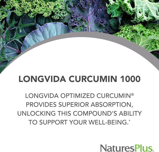 Natures Plus Pro Longvida Curcumin 1000 Mg - 30 Tablets - Promotes Healthy Free Radical Protection - Non-Gmo, Vegan & Gluten Free - 30 Servings