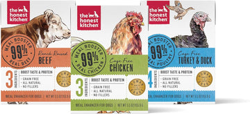 The Honest Kitchen 99% Meat Protein Boosters Variety 3-Pack, 5.5 oz x3
