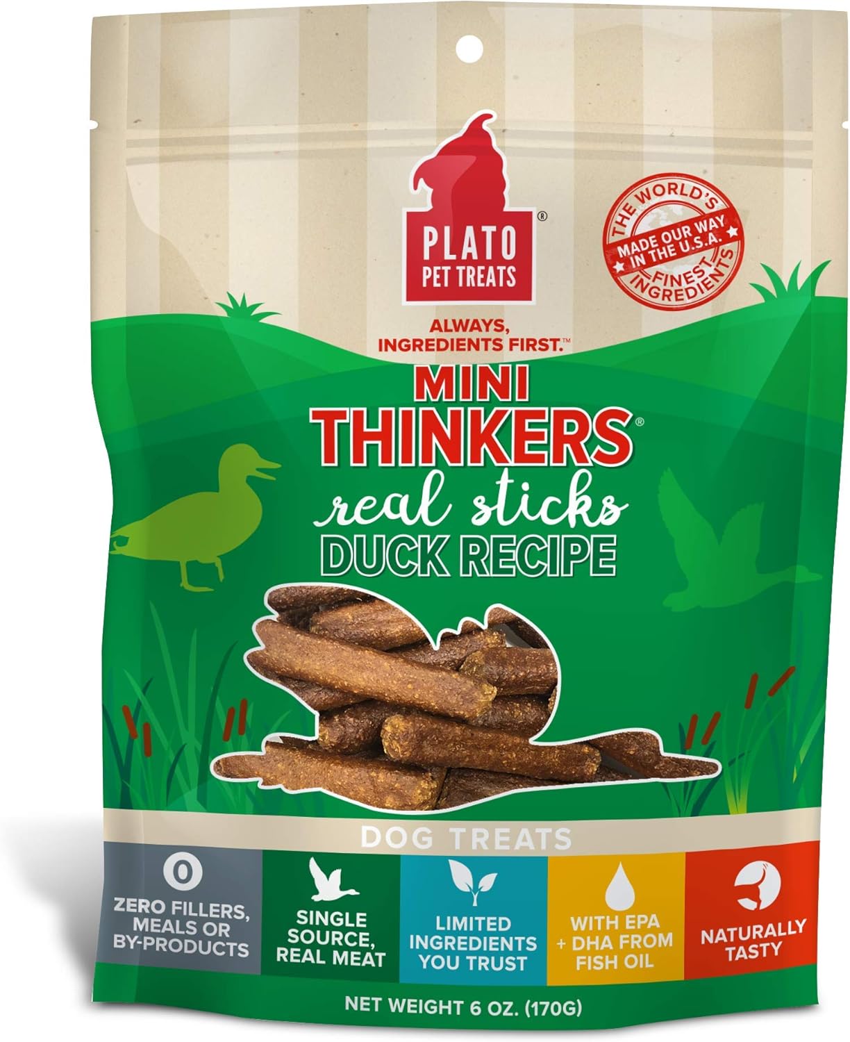 Plato Mini Thinkers Duck Recipe 6Oz, Natural (850002221343)