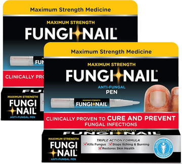 Fungi-Nail Pen Applicator Anti-Fungal Solution, Kills Fungus That Can Lead To Nail & Athlete’S Foot With Tolnaftate & Clinically Proven To Cure And Prevent Fungal Infections | 0.20 Fl Oz (Pack Of 2)