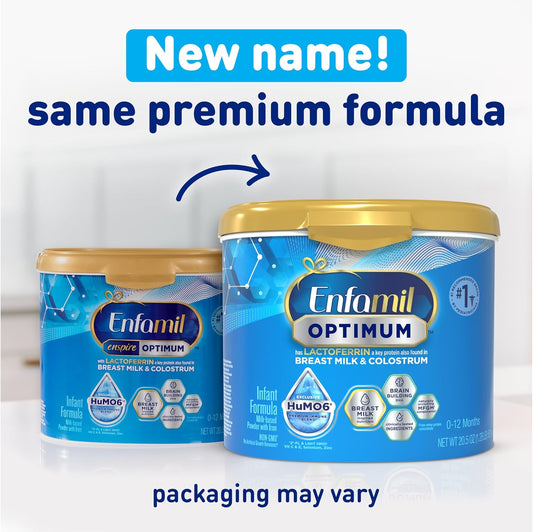 Enfamil Optimum Baby Formula, Our Closest Formula To Breast Milk, Immune-Supporting Lactoferrin Also Found In Breast Milk, Brain-Building Dha, 20.5 Oz