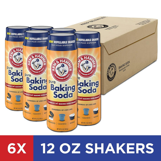 Arm & Hammer Pure Baking Soda Shaker - 12 Oz - (Pack Of 6)