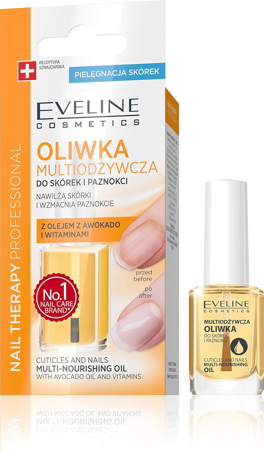 Eveline Cosmetics Cuticle and Nails Multi-Nourishing Oil with Avocado Oil & Vitamins : Beauty & Personal Care