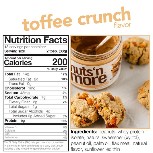 Nuts ‘N More Wild Honey Peanut Butter Spread - High Protein, Low Carb, Low Sugar, Gluten Free, Non-Gmo, All-Natural Nut Butter Snack (15Oz Jar)