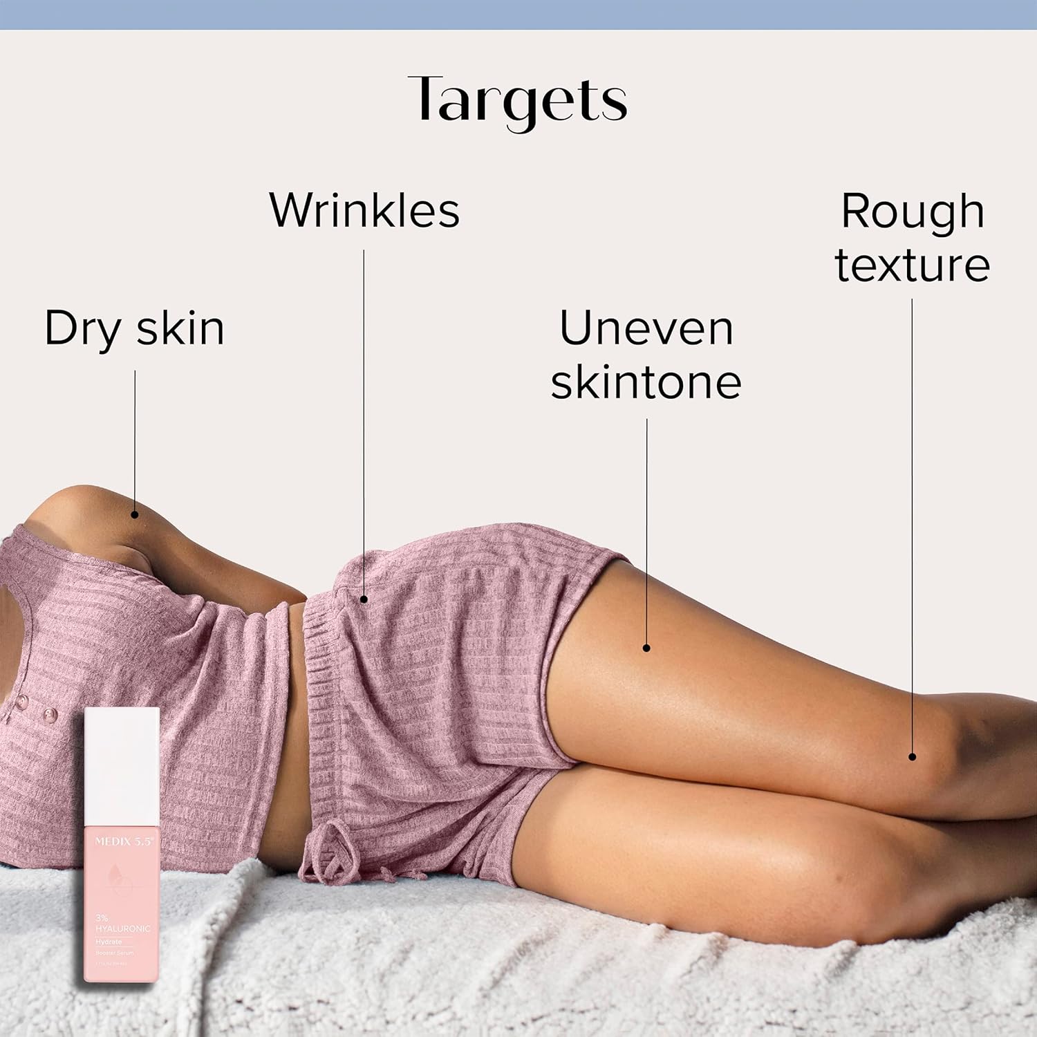 Medix 5.5 Vitamin C Body Cream + Glycolic Acid Exfoliating Body Wash + 3% Hyaluronic Acid Hydrating Booster Serum Set : Beauty & Personal Care