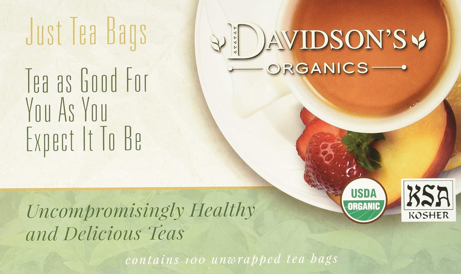 Davidson'S Organics, Decaffeinated English Breakfast, 100-Count Unwrapped Tea Bags