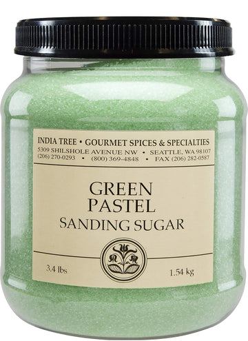 India Tree Green Pastel Sanding Sugar, 3.4 Lb