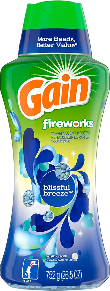 Gain Fireworks In-Wash Scent Booster Beads, Blissful Breeze, 26.5 Oz