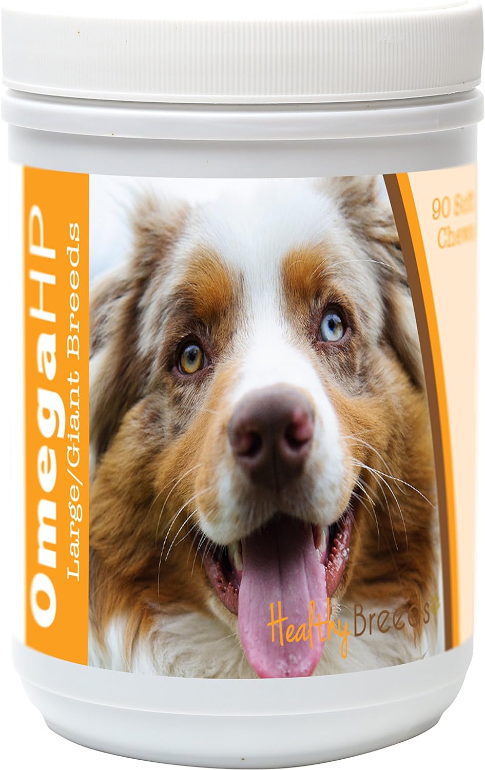 Healthy Breeds Australian Shepherd Omega HP Fatty Acid Skin and Coat Support Soft Chews 90 Count : Pet Supplies