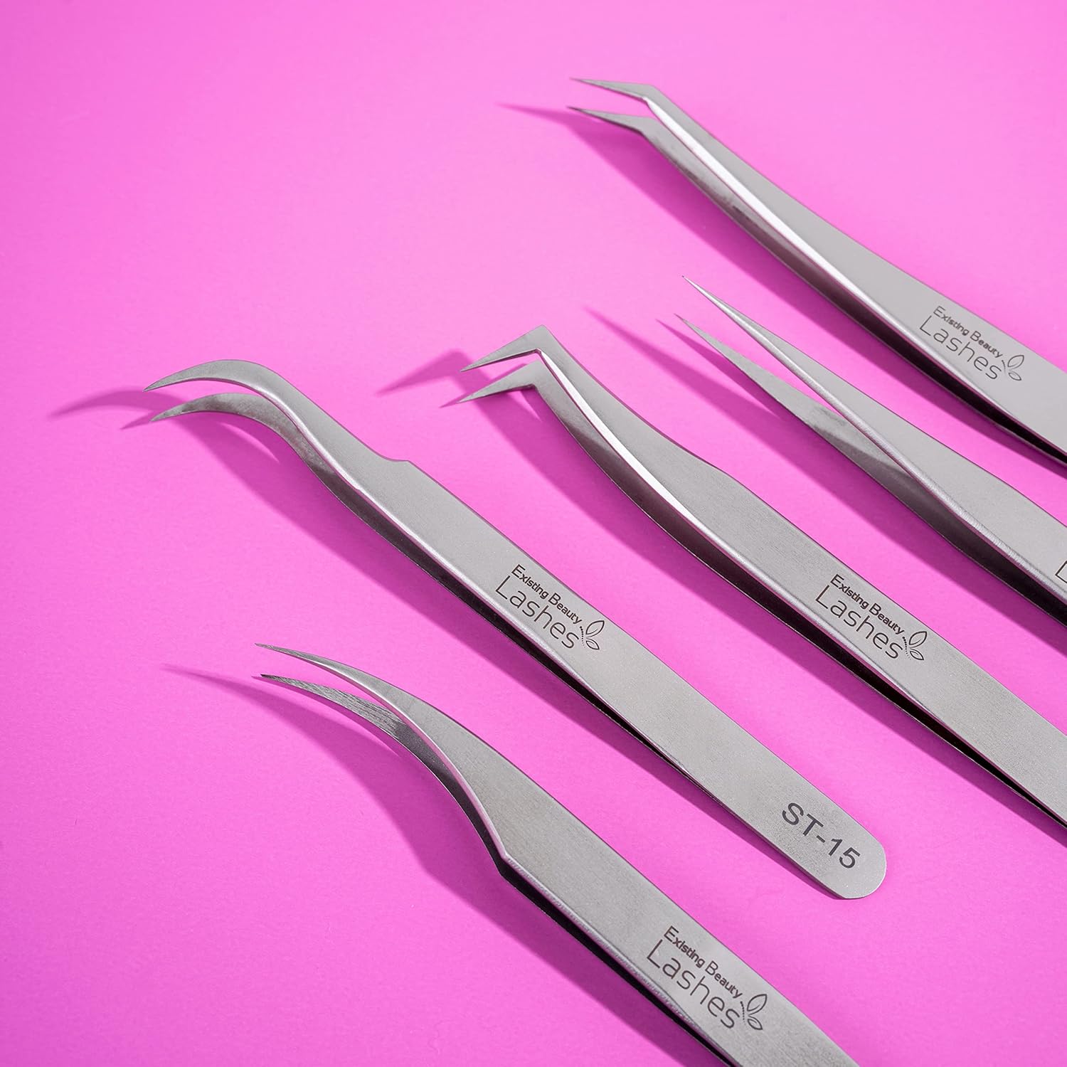 Eyelash Extension Tweezers - 5 Pcs Of Lash Diy Precision Set, Curved Volume Lash Tweezers - Cluster Application And Removal Of Eye Lashes Extensions Stainless Steel : Beauty & Personal Care