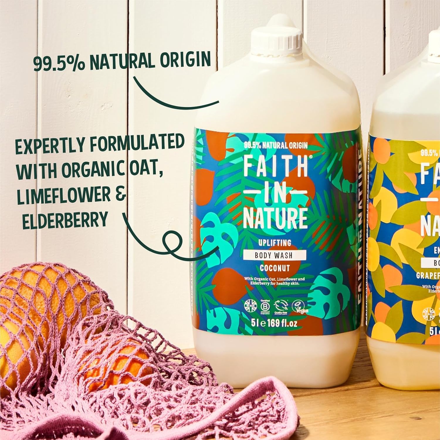 Faith In Nature Natural Coconut Hand Wash and Body Wash Set, Vegan & Cruelty Free, No SLS or Parabens, 2 x 5L Pack : Amazon.co.uk: Beauty