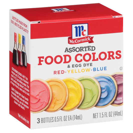 Mccormick Assorted Food Colors & Egg Dye, 1.5 Fl Oz (Pack Of 8)