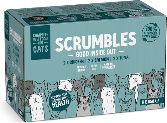 Scrumbles Adult Natural Wet Cat Food Multipack, 6 X 85 G Pack of 6 :Pet Supplies