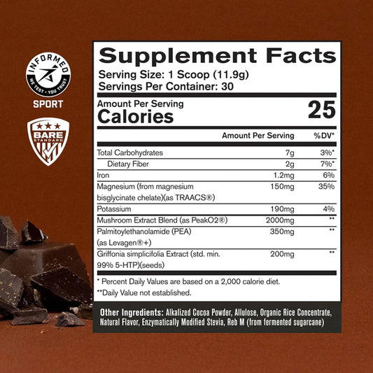 BARE PERFORMANCE NUTRITION, BPN Peak Sleep Night-Time Sleep Support Supplement, Chocolate