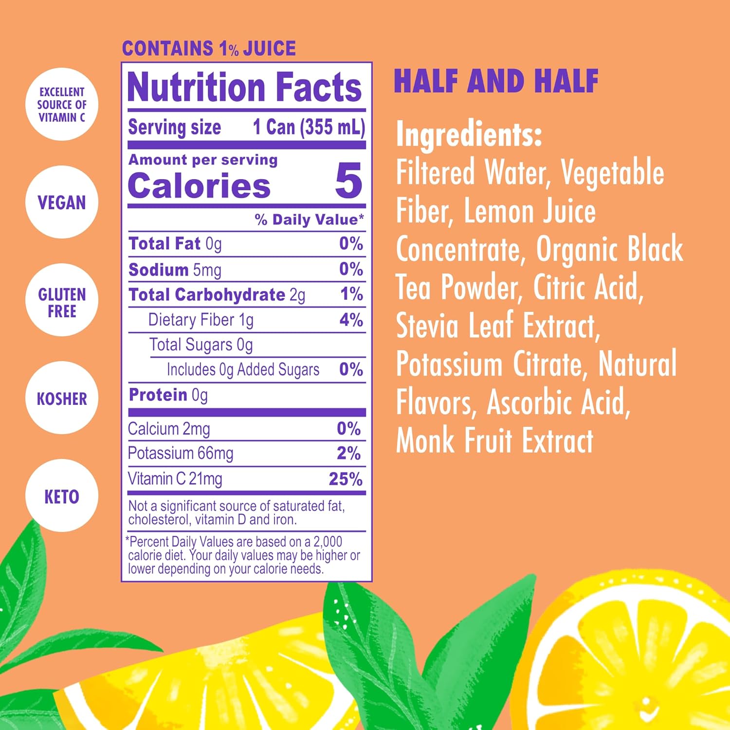 Swoon Half Unsweetened Iced Tea & Half Lemonade - Low Carb, Gluten Free, Keto & Paleo-Friendly - Natural Lemon Juice Concentrate And Organic Black Tea Sweetened By Monk Fruit And Stevia (Pack Of 12)