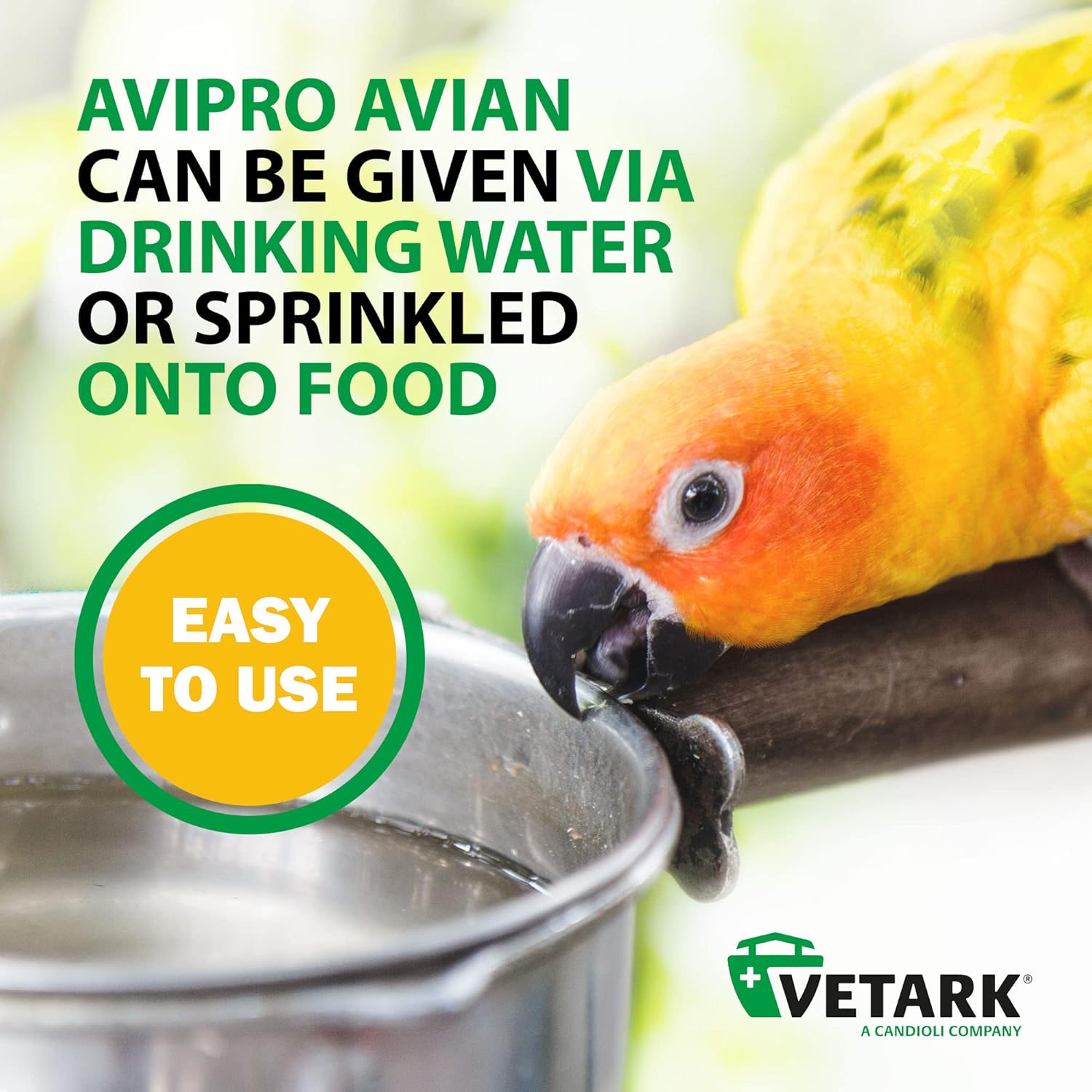 Vetark Avipro Avian Prebiotic and Probiotic For All Bird Species Supports Digestive Health and Stress Easy to give 300g powder :Pet Supplies