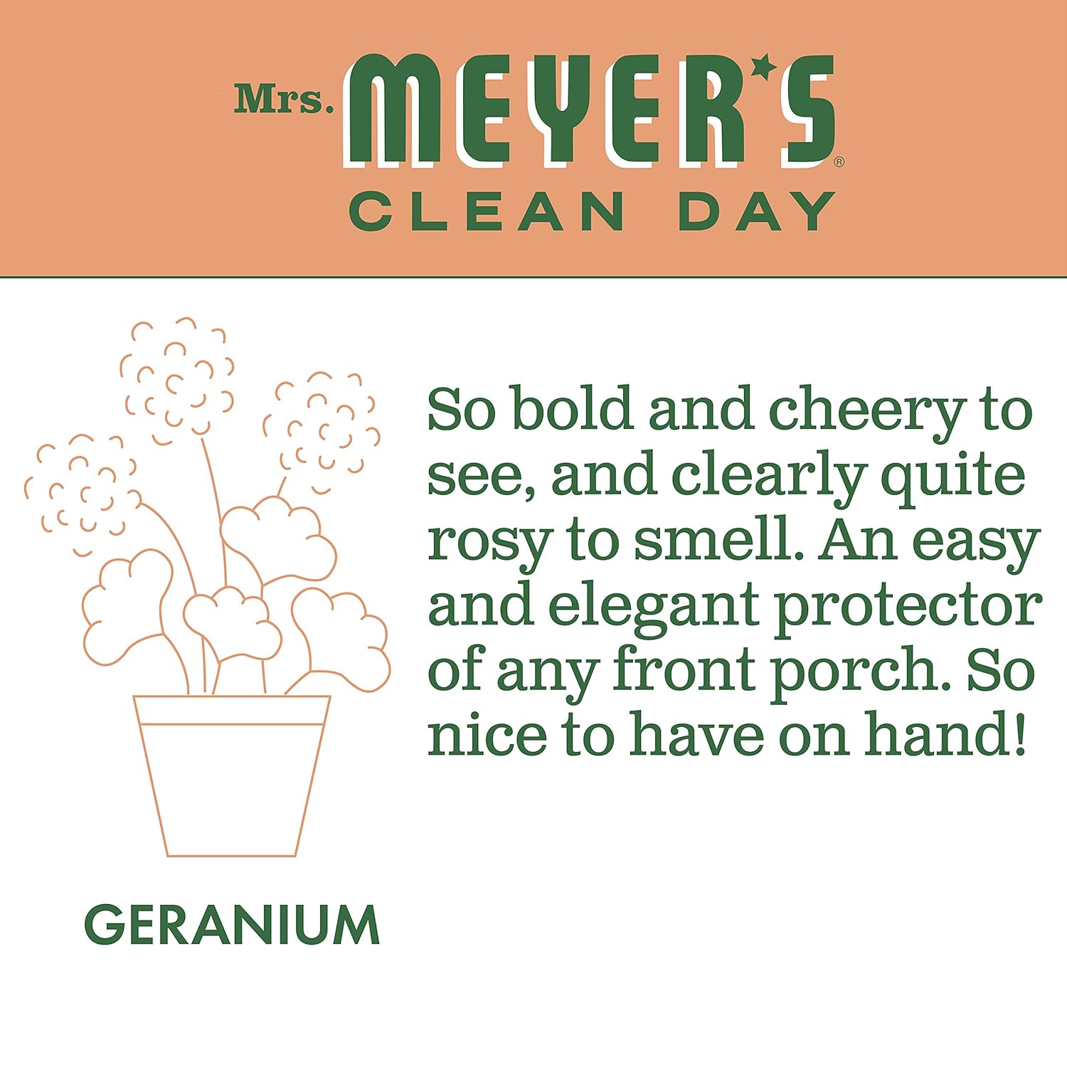 MRS. MEYER'S CLEAN DAY Hand Soap, Made with Essential Oils, Biodegradable Formula, Geranium, 12.5 fl. oz : Beauty & Personal Care