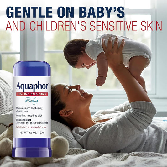 Aquaphor Healing Balm Skin Care Set With Avocado Oil And Shea Butter, Soothes Dry, Chapped Skin, Healing Balm Stick Skin Protectant, 0.65 Oz Baby Healing Balm Stick, 0.65 Oz