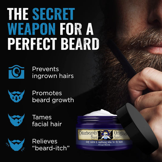 Beard Balm Leave-In Conditioner - 4 Oz Fresh Mint Beard Saver Softener For Men With Aloe & Peppermint Oil Deeply Conditions & Moisturizes Mustache & Skin - Made In Usa