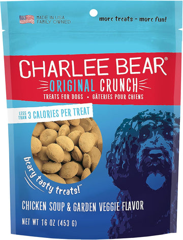 Charlee Bear Chicken Soup & Garden Veggie Dog Treats 16 Oz. Bag
