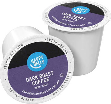 Amazon Brand - Happy Belly Dark Roast Coffee Pods, Compatible With Keurig 2.0 K-Cup Brewers, 100 Count