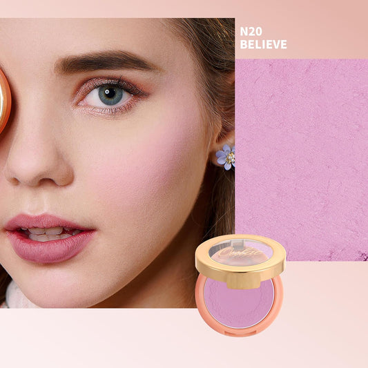 Oulac Fuschia Luminisers Powdery Blusher For Cheeks Face Glow,Brighten Skin As Highlighter Makeup, Shimmer Blusher,Buildable And Vegan Cosmetics,4.8G F12 Razzmatazz