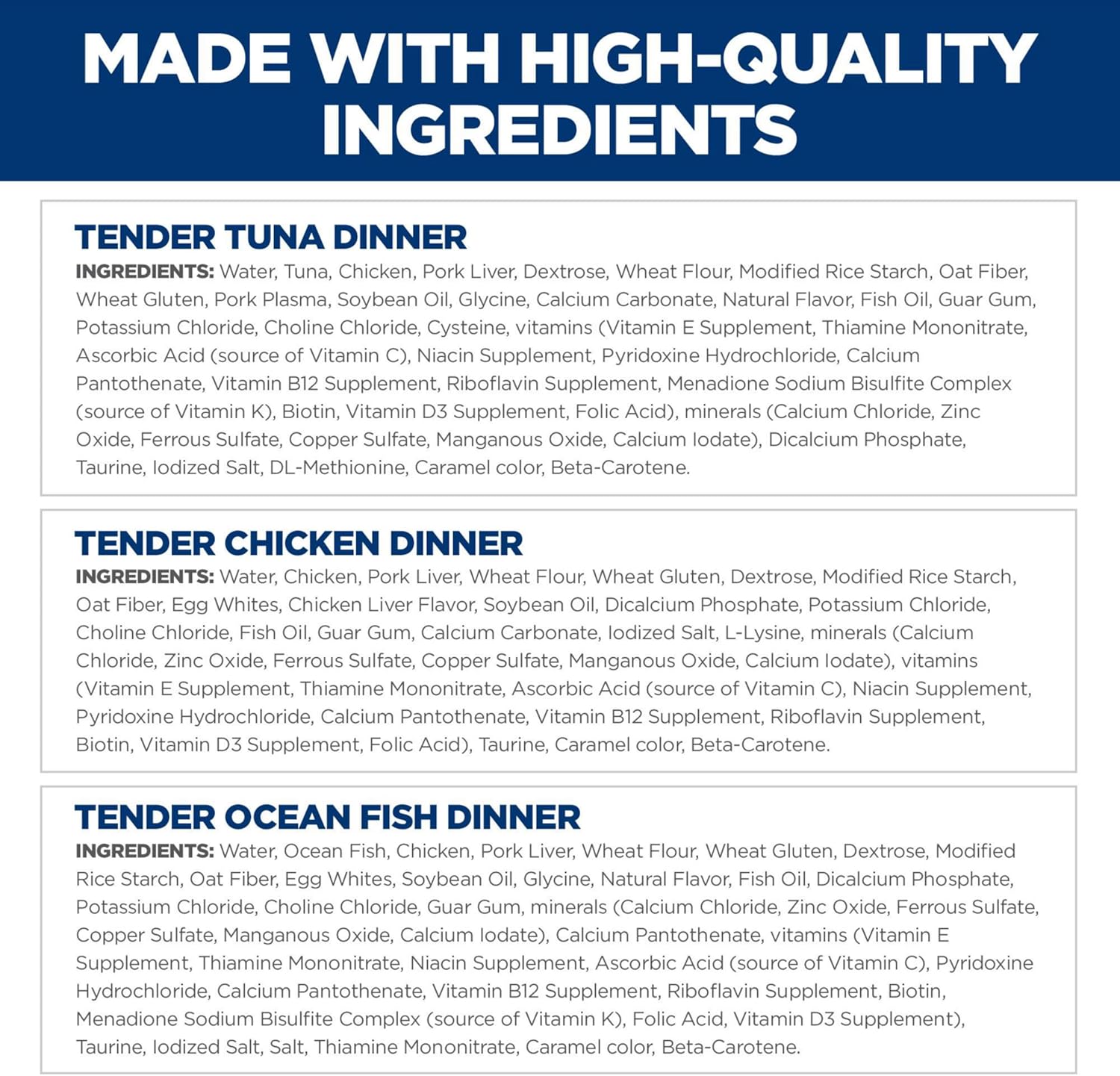 Hill's Science Diet Adult 1-6, Adult 1-6 Premium Nutrition, Wet Cat Food, Variety Case: Tuna; Chicken; Ocean Fish Stew, 5.5 oz Pouch Variety Case, Case of 12 : Pet Supplies