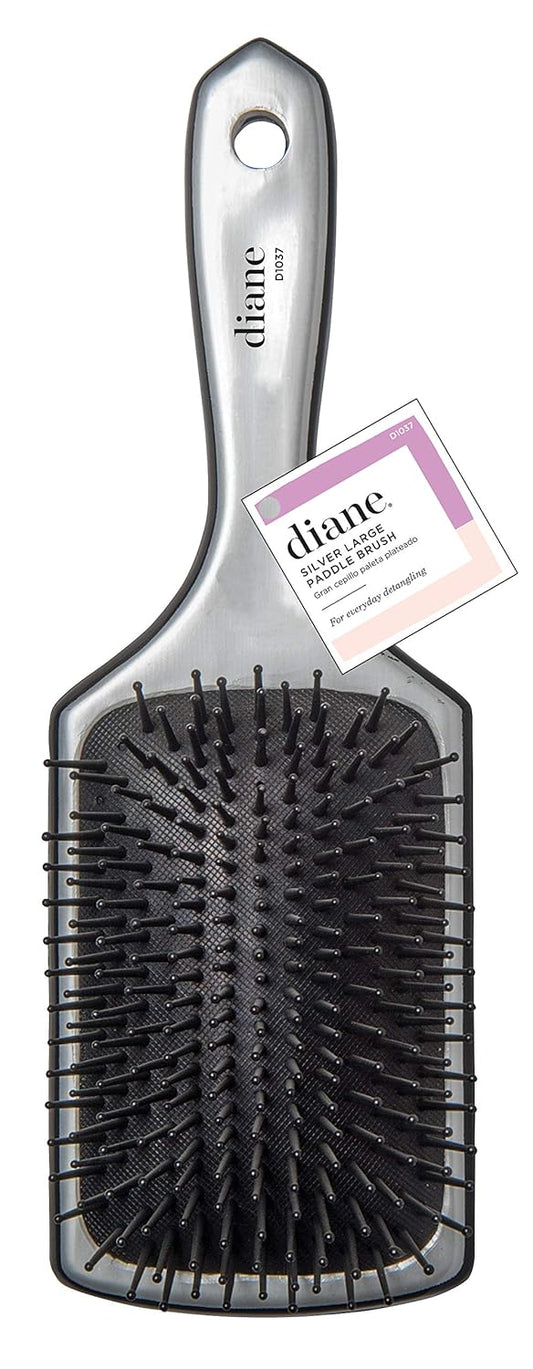 Diane Silver Cushion Paddle Brush, Large, 13 Row (D1037)