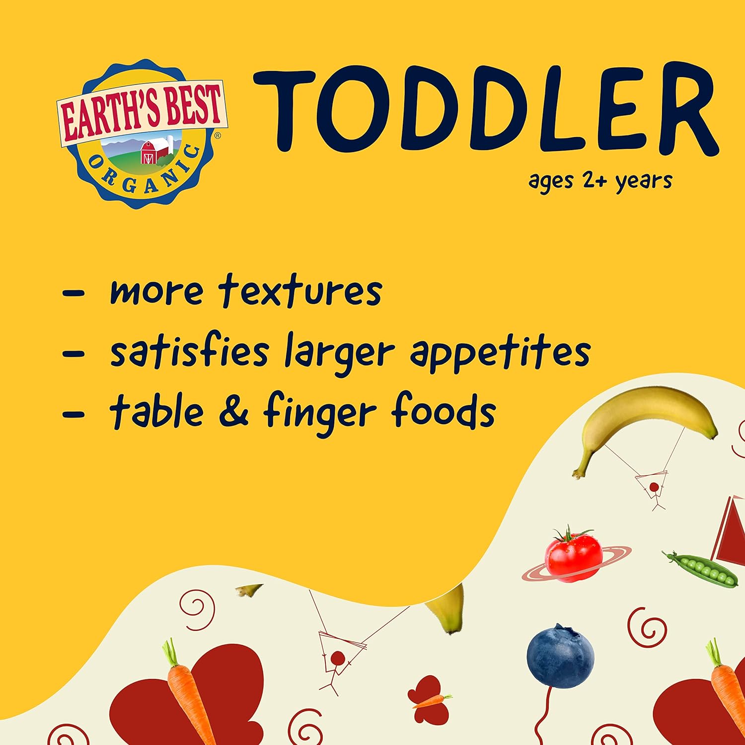 Earth's Best Organic Kids Snacks, Sesame Street Toddler Snacks, Organic PB&J Bites for Toddlers 2 Years and Older, Peanut Butter and Strawberry Flavored with Other Natural Flavors, 3oz Bag (Pack of 6) : Baby