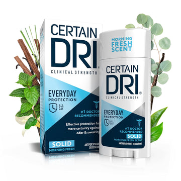 Certain Dri Antiperspirant Deodorant | Everyday Strength Clinical | All Day Protection Against Odor And Sweating | Solid | 2.6 Oz