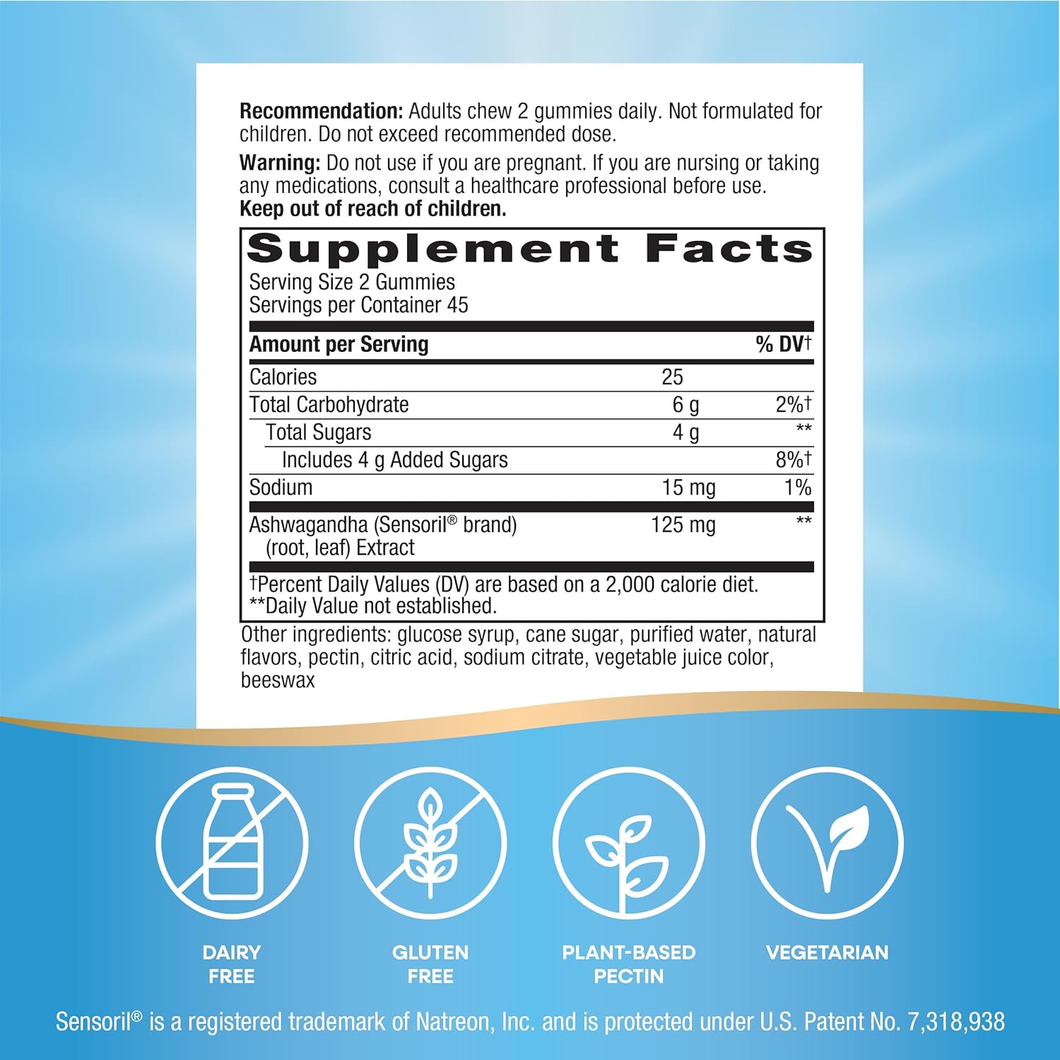 Nature's Way Ashwagandha Gummies, Reduce Stress with Adaptogenic Herb*, 125 mg Per 2-gummy Serving, Berry Flavored, 90 Gummies (Packaging May Vary) : Health & Household