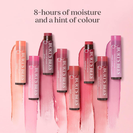 Burt'S Bees Tinted Lip Balm Hibiscus, Moisturising Lip Tint With Shea Butter, 100% Natural Origin, 4.25G