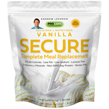 Andrew Lessman Secure Soy Complete Meal Replacement - Chocolate 100 Servings - Only 67 Calories, 7G Non-Gmo Soy Protein, Vitamins And Minerals, Low-Fat, Nutritious And Delicious, Mixes Instantly