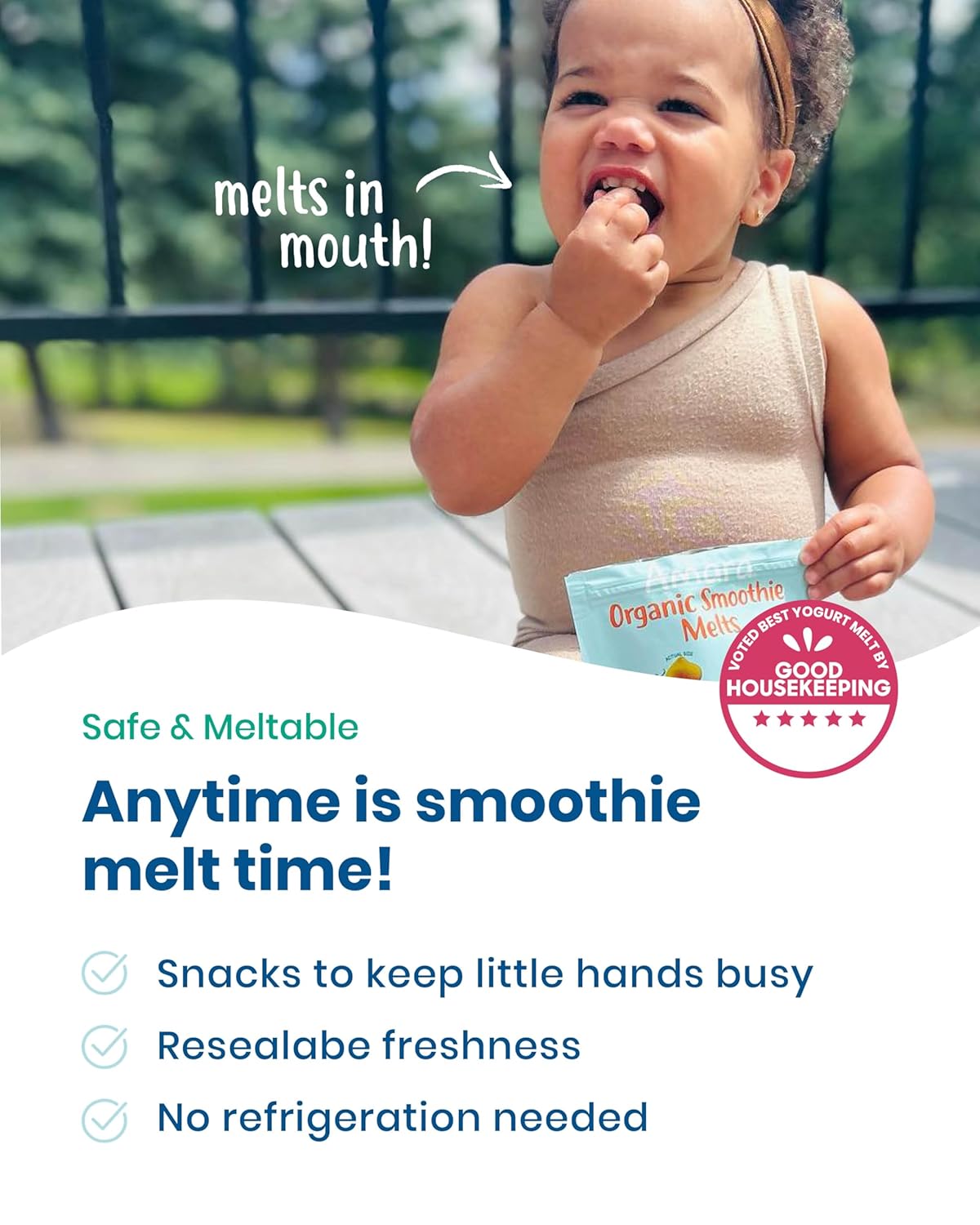 Amara Smoothie Melts - Carrot Raspberry - Baby Snacks Made With Fruits and Vegetables - Healthy Toddler Snacks For Your Kids Lunch Box - Organic Plant Based Yogurt Melts - 6 Resealable Bags : Baby