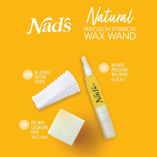 Nad's Eyebrow Shaper Wax Kit - Natural All Skin Types - Eyebrow Facial Hair Removal For Women