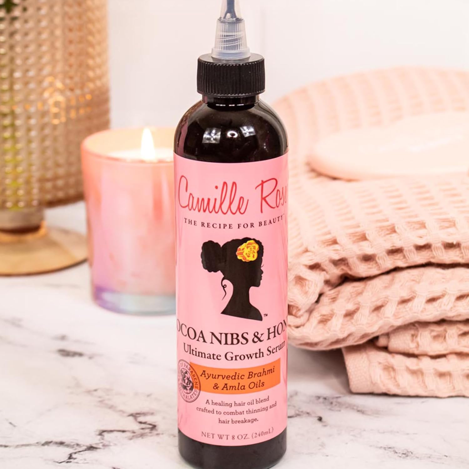 Camille Rose Naturals Cocoa Nibs & Honey Ultimate Growth Serum 240ml : Amazon.co.uk: Beauty