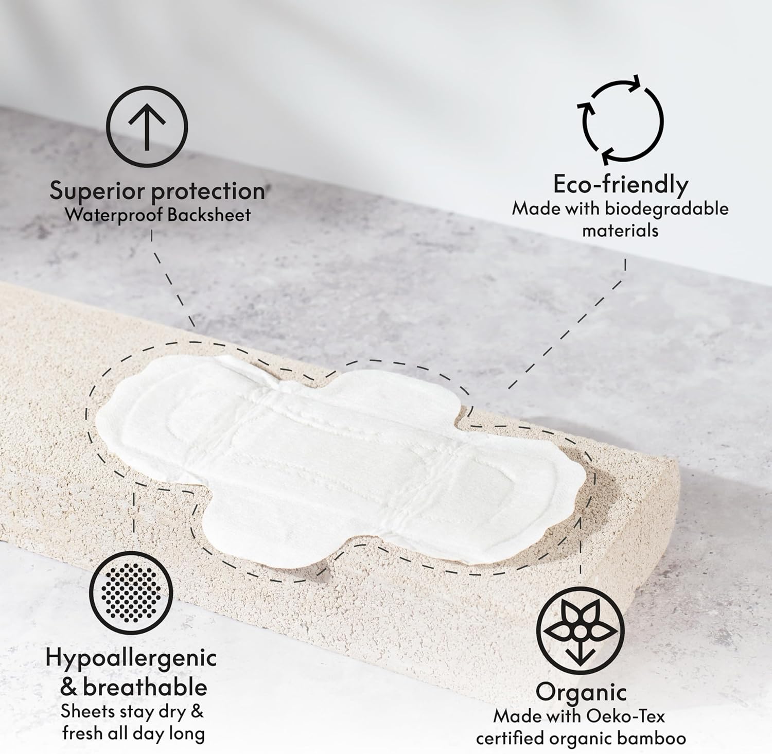 Grace & Green - Nightime Bamboo Pads - Heavy Flow - 24x Sustainable Pads - with Wings - Biodegradable Packaging - Eco-Friendly - B Corp certified : Amazon.co.uk: Health & Personal Care