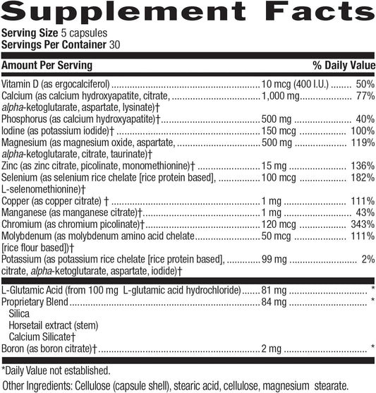 Country Life Target Mins Total Mins Iron-Free With Boron And Vitamin D, 150 Vegan Capsules, Certified Gluten Free, Certified Vegan