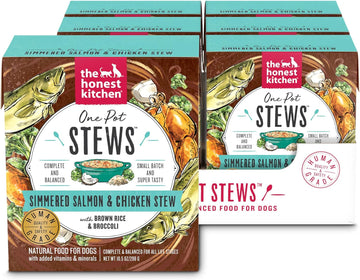 The Honest Kitchen One Pot Stews: Simmered Salmon & Chicken Stew With Brown Rice & Broccoli Wet Dog Food, 10.5 Oz X6