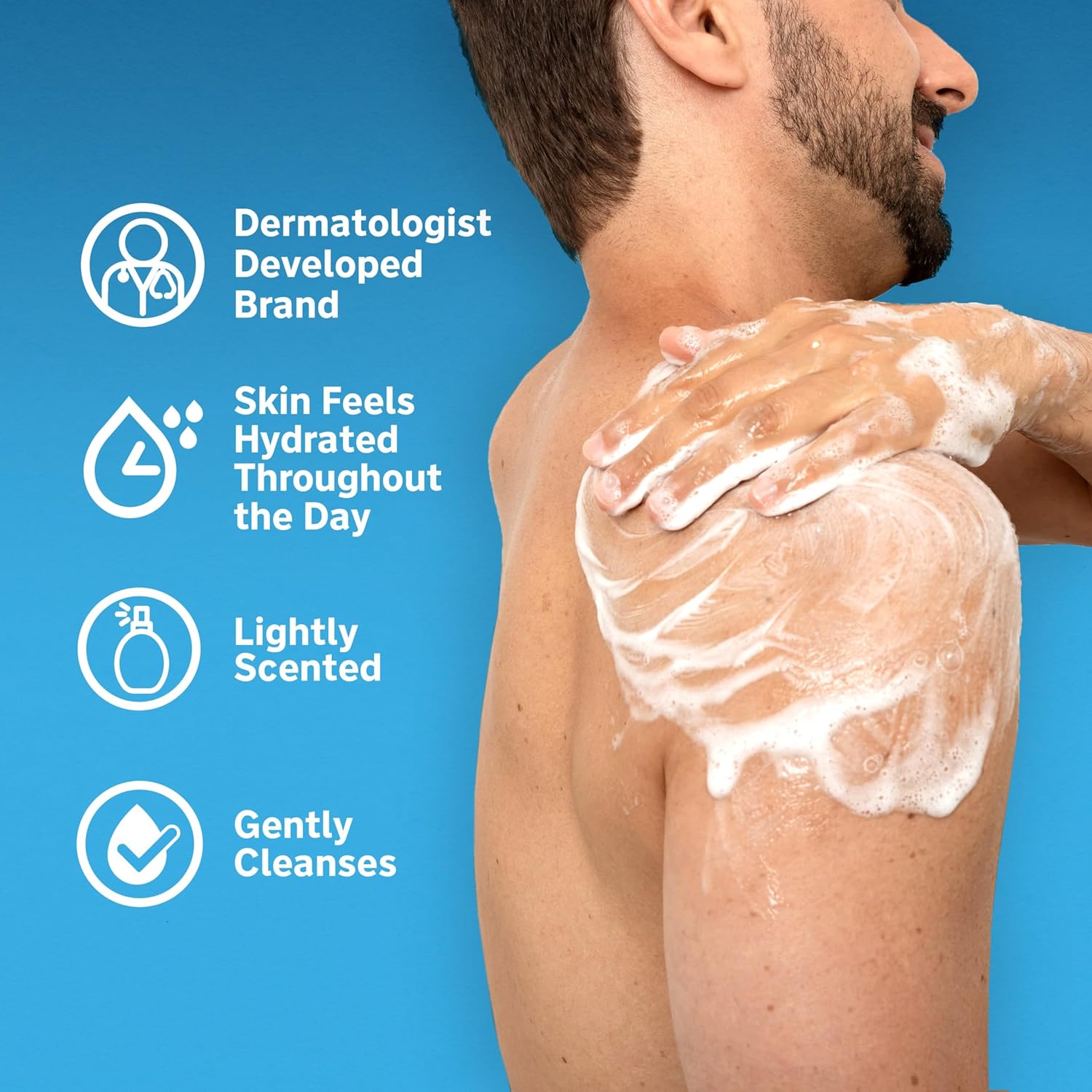 Lubriderm Daily Moisture Body + Face Wash, Hydrating Body Wash + Moisturizing Facial Cleanser With Pro-Ceramide & Shea Butter To Gently Cleanse, Light Fragrance & Hypoallergenic, 16 Fl. Oz : Beauty & Personal Care