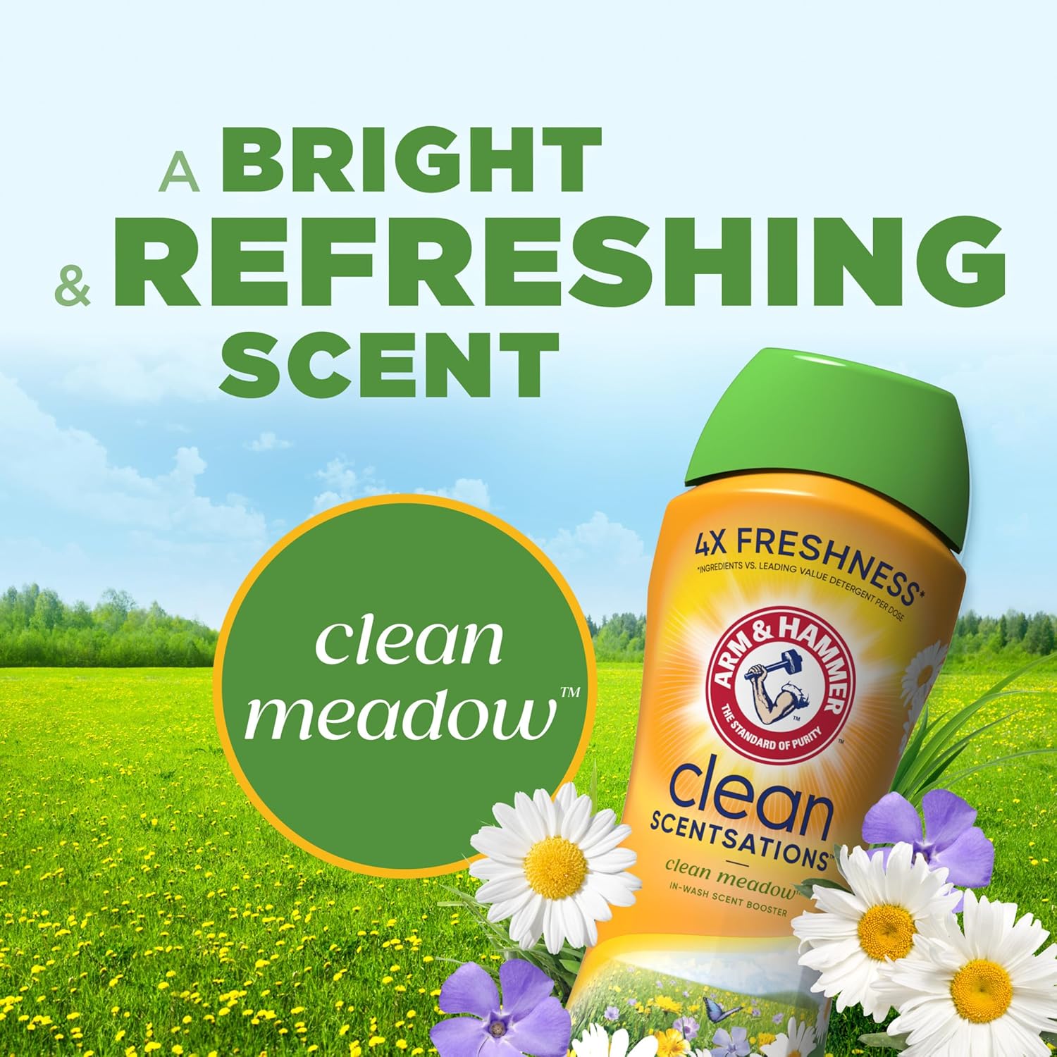 Arm & Hammer Clean Meadow Scent Booster, 24 Oz (Pack Of 1), Pink